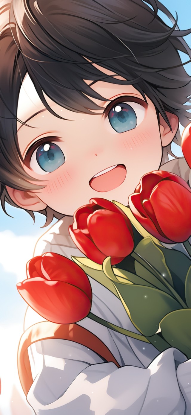 捧花小男孩