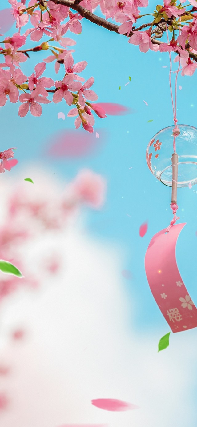 4k 春日樱花下的少女