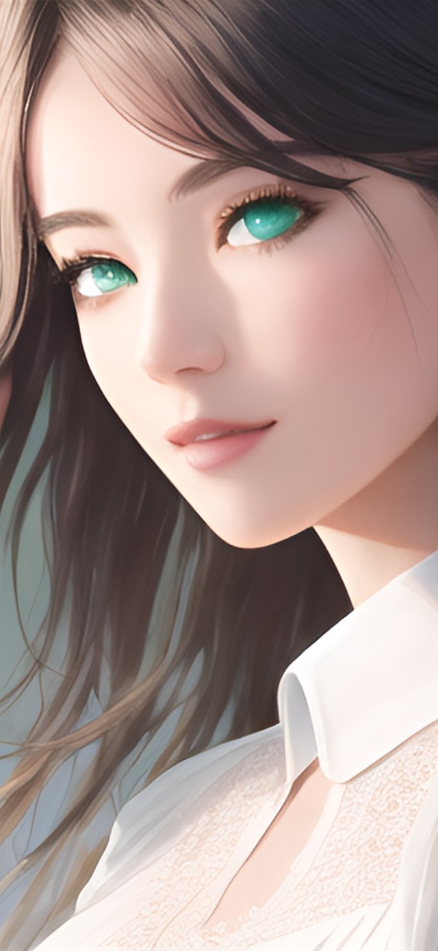 碧蓝大眼美女