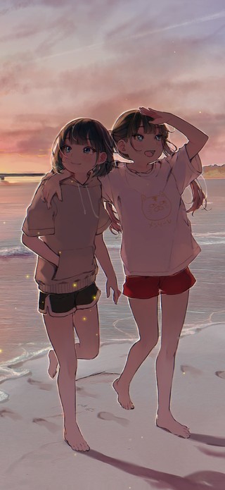 夏日海滩少女