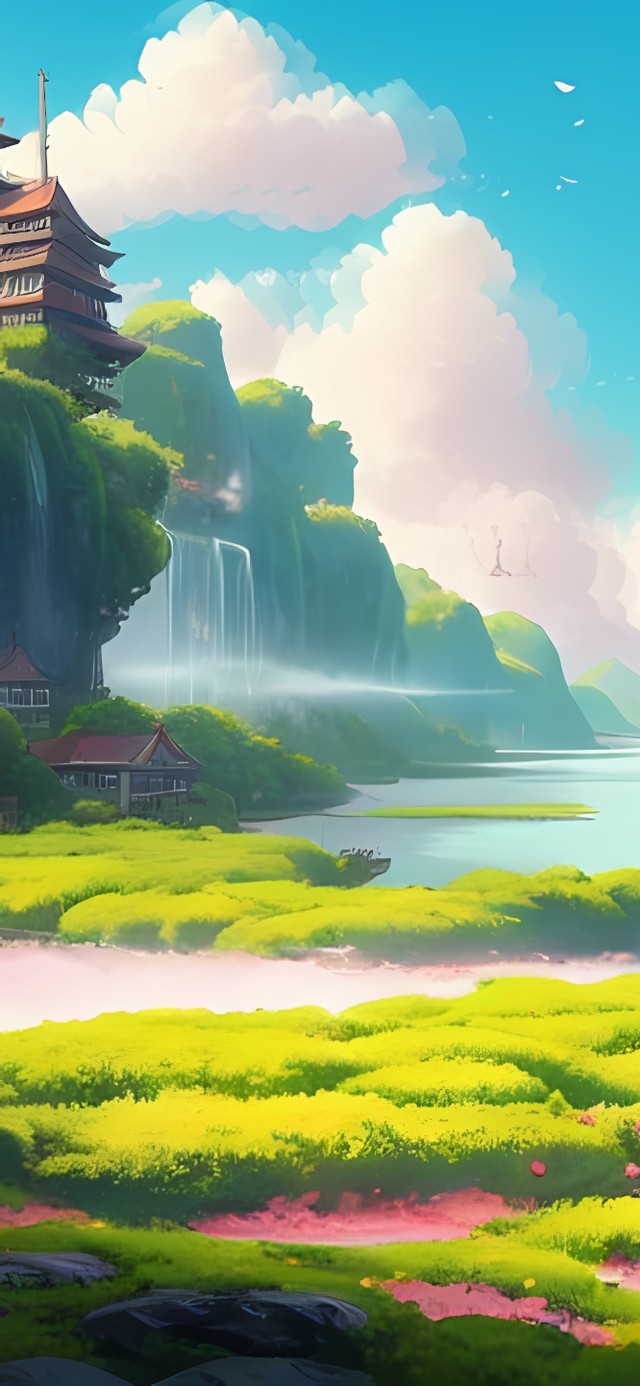 桃花山水