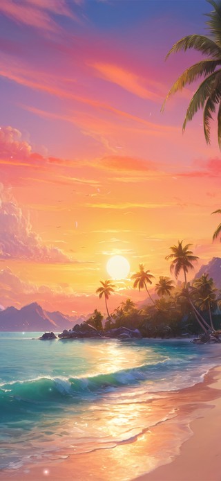 唯美三亚风夕阳