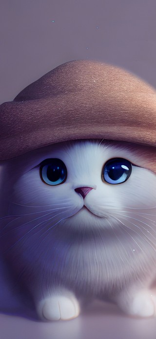 戴帽子的猫咪