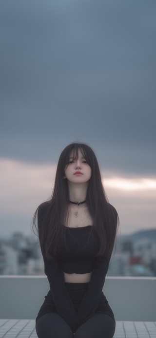 嘟嘟嘴的撒娇女孩