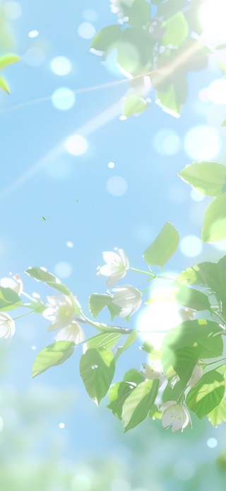 护眼花草树木景色