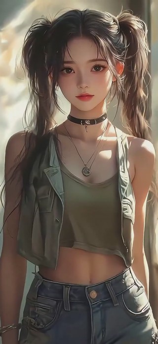 双马尾女孩