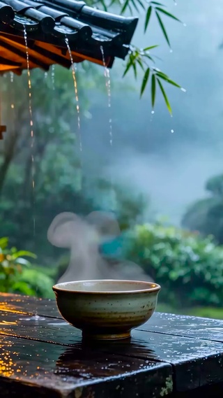 屋檐雨景