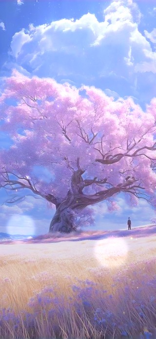 极致梦幻 孤独的樱花树