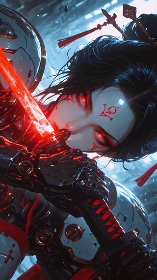 赛博女武士
