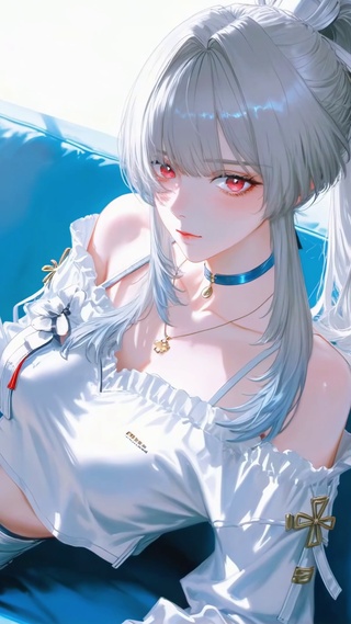 午后慵懒高马尾少女绯雪