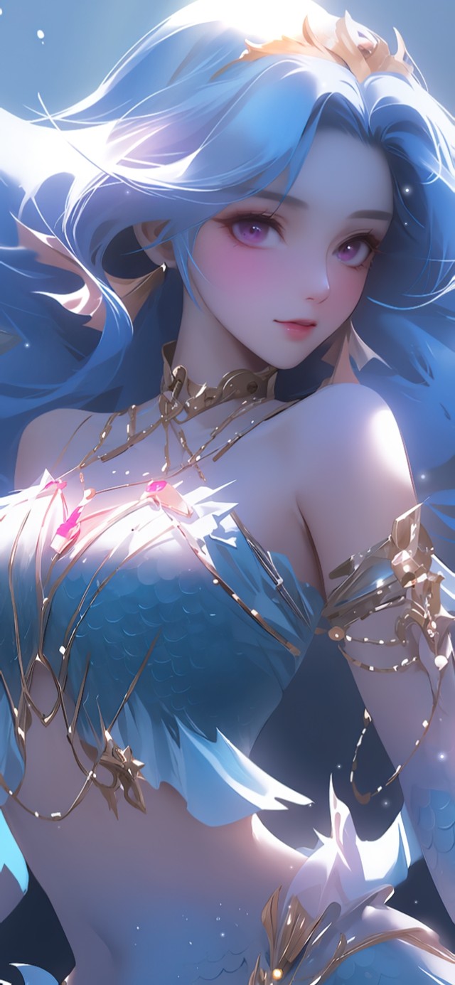 唯美深海可爱人鱼