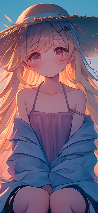 唯美海边女孩