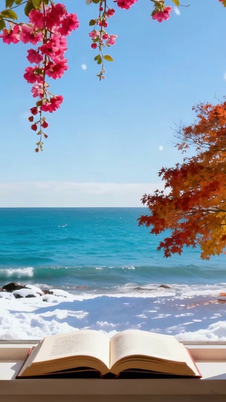 窗边海景四季