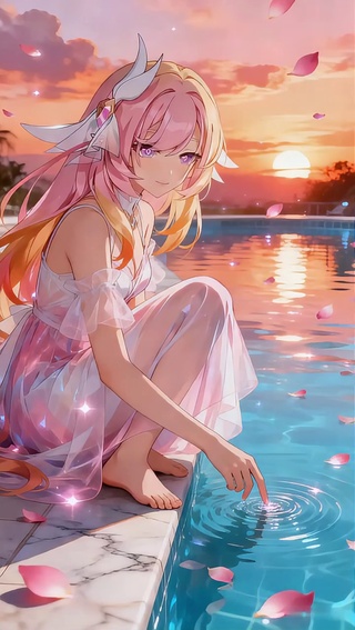 泳池夕阳：爱莉希雅2