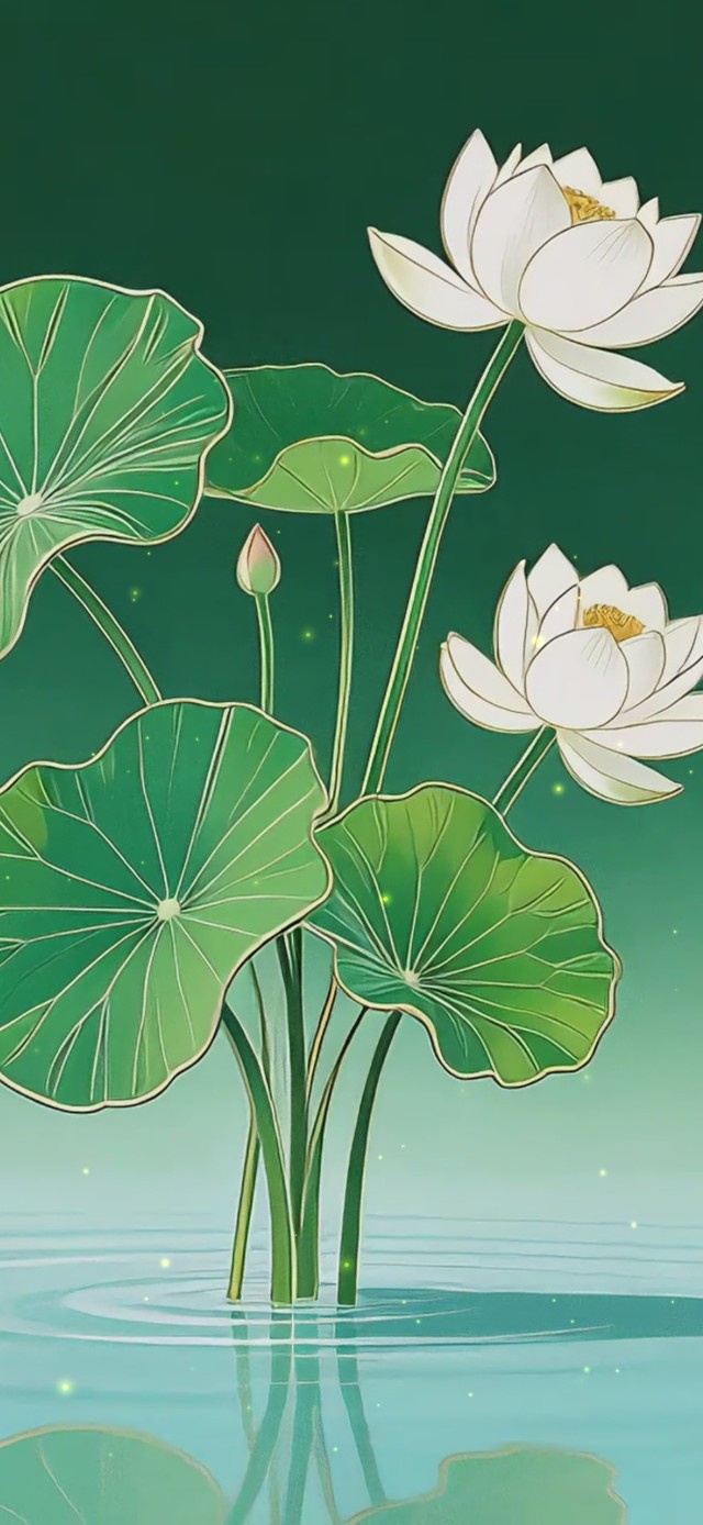 清新荷花