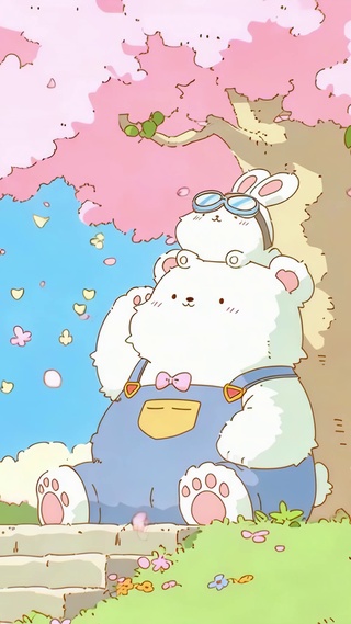 春天的软萌小熊治愈日常
