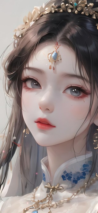4K唯美清纯古风汉服美女插画