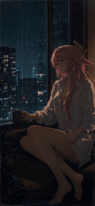 复古氛围感_八重神子_原神