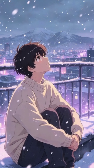 冬日下雪天