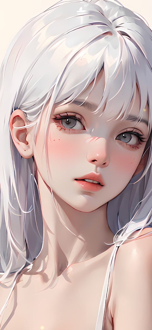 银发乖巧少女