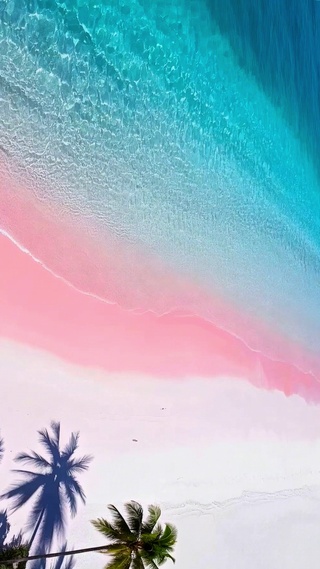治愈沙滩海浪4K
