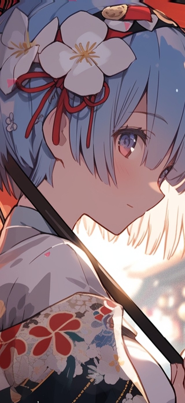 雷姆 和服(动漫手机动态壁纸)