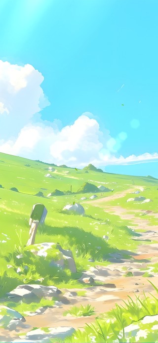 心情疗愈~旷野上的蓝天草地！
