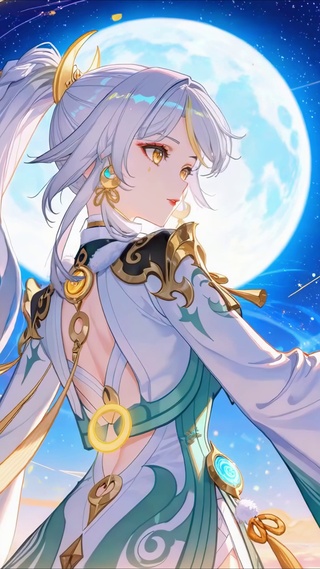 月下白马仙人-兹白