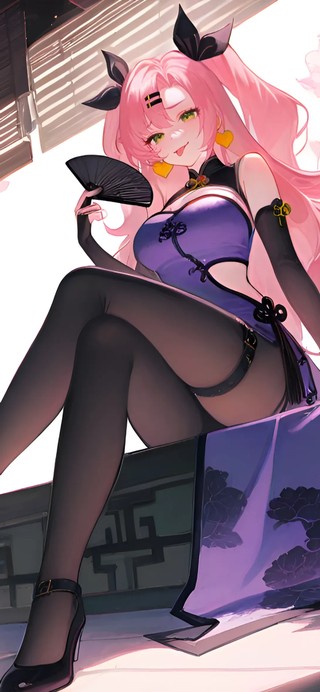 妮可·德玛拉-黑丝旗袍