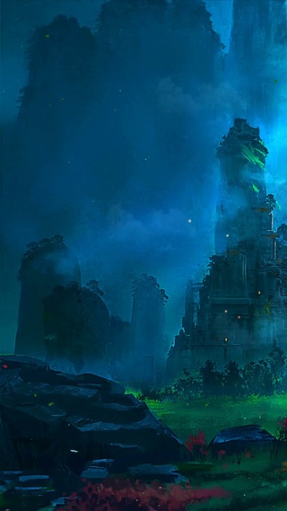 唯美治愈绿景山景