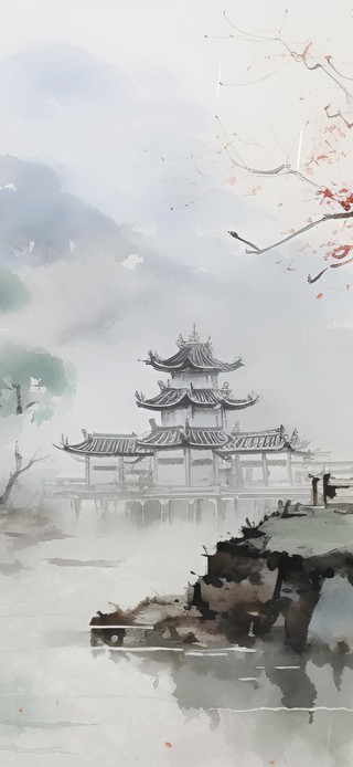 水墨古寺