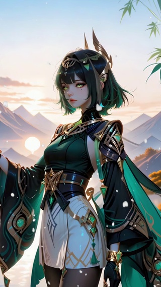 山涧竹林少女奈芙尔