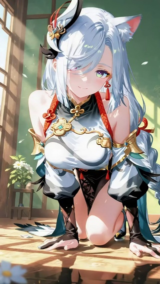 白发美少女