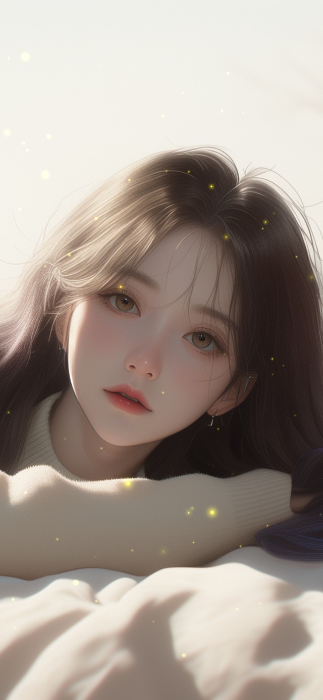 她的笑容犹如冬日阳光，温暖明亮