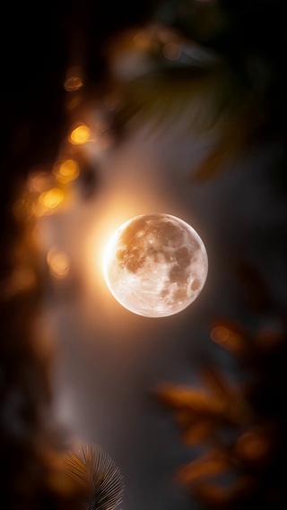 夜晚的月亮