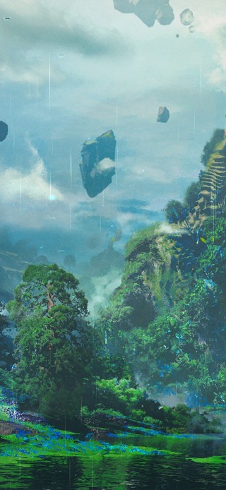 4k 治愈护眼雨天绿林仙境