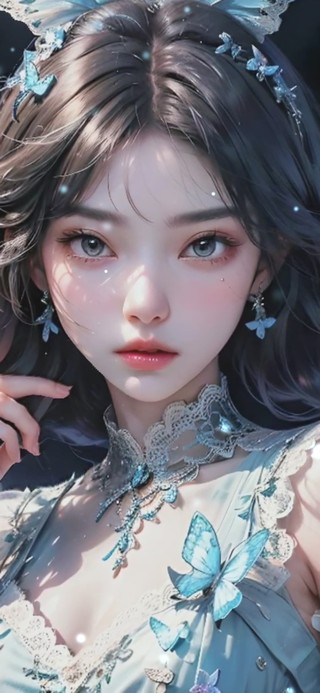 蓝蝶少女（立体画）