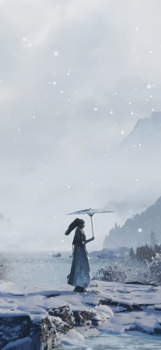 云梦山雪景动态壁纸