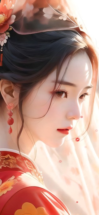 红昭白纱女孩