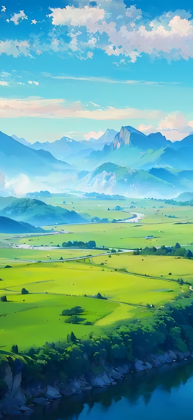 草原河流