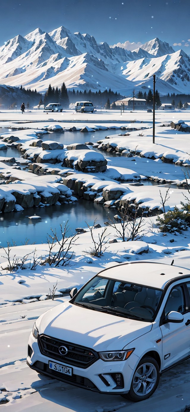 4K唯美雪山旅行风景