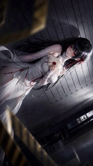 暗室红眸绷带二次元美少女