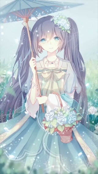 雪中少女