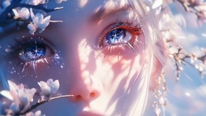 繁花照映眼眸
