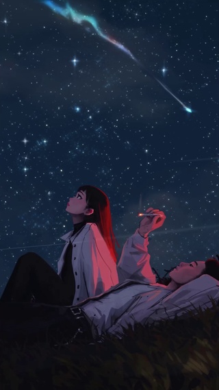 星空下的情侣