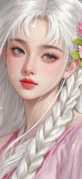 花漾壁纸|雪鬓花颜