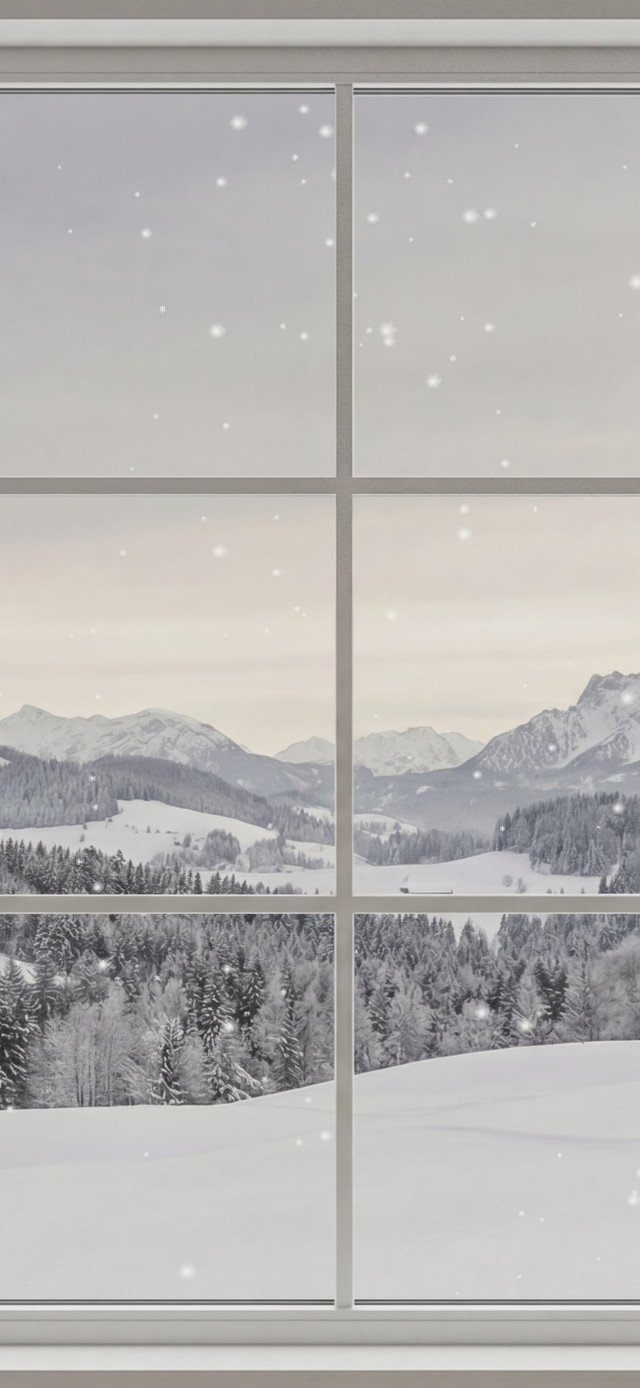 假窗户 雪景（时钟版）