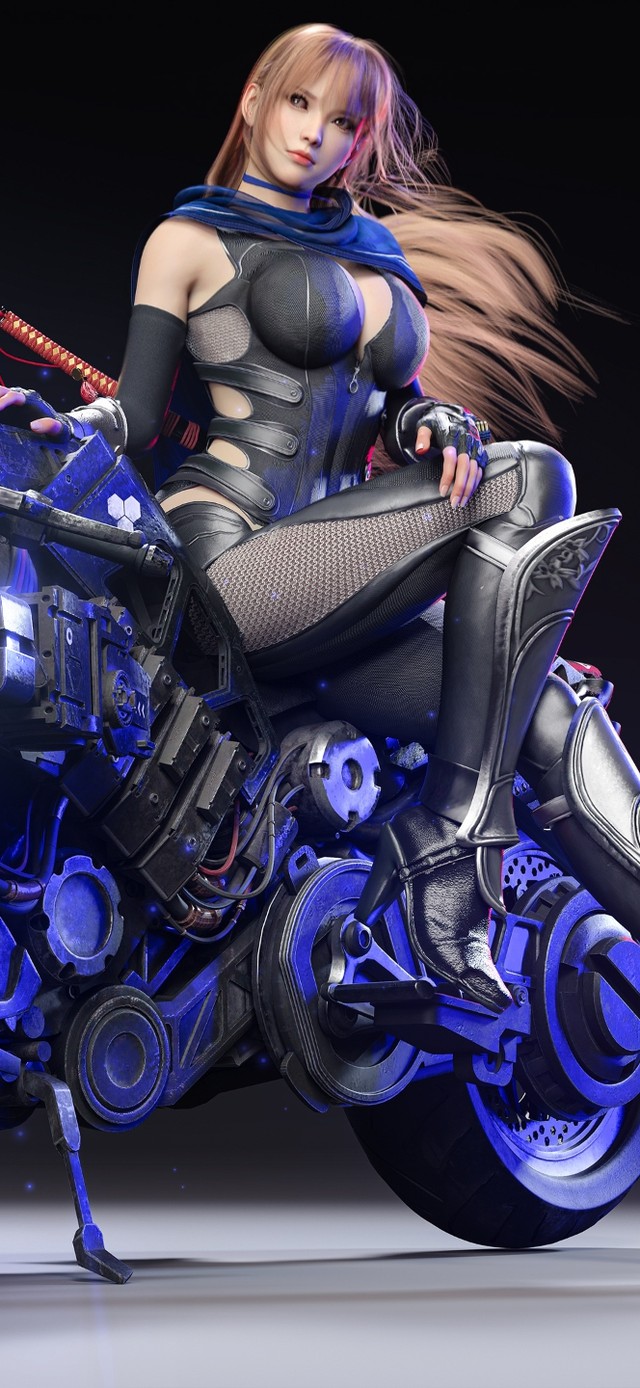 炫酷机车金发美女