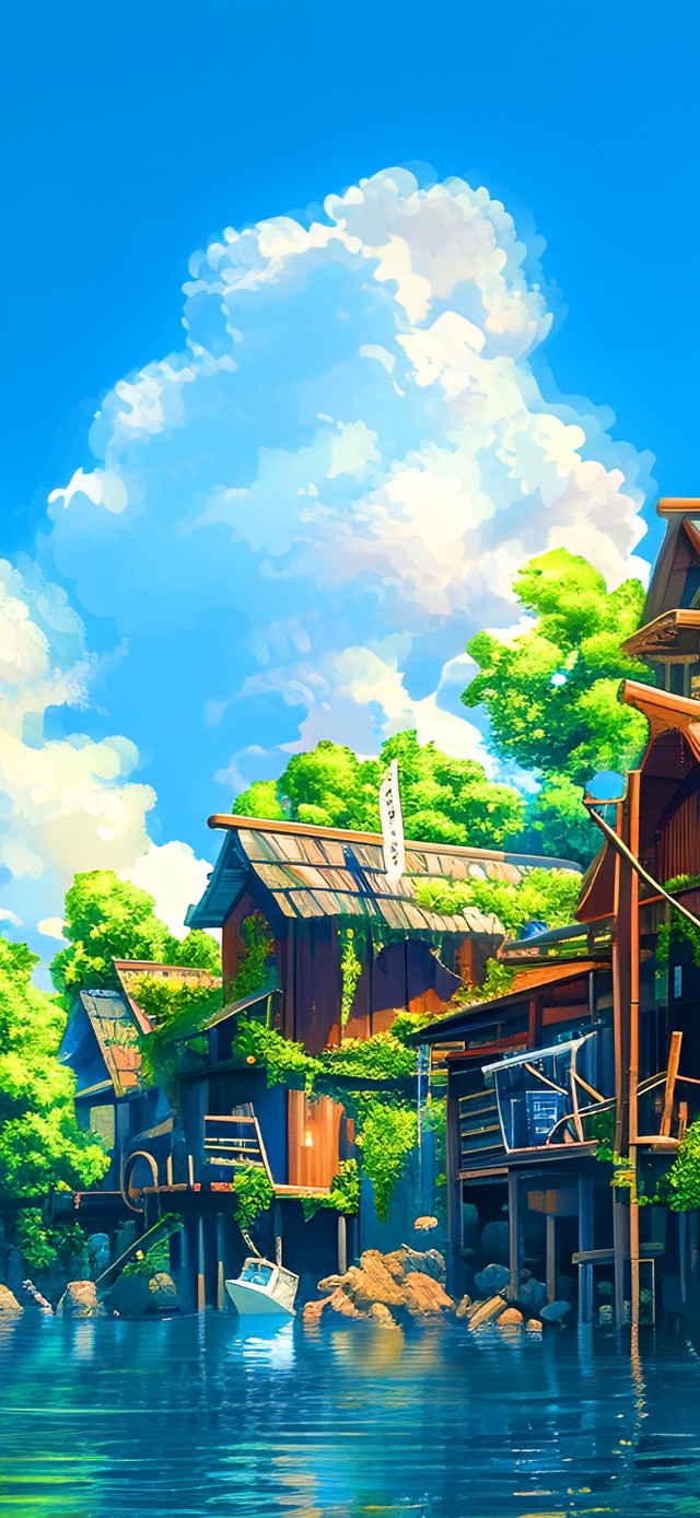 4K治愈海边小屋