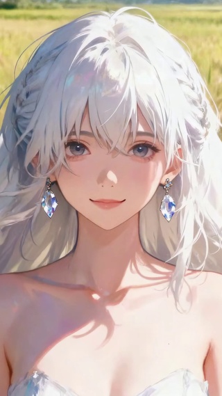 郊外田园风白发纯欲锁骨控少女